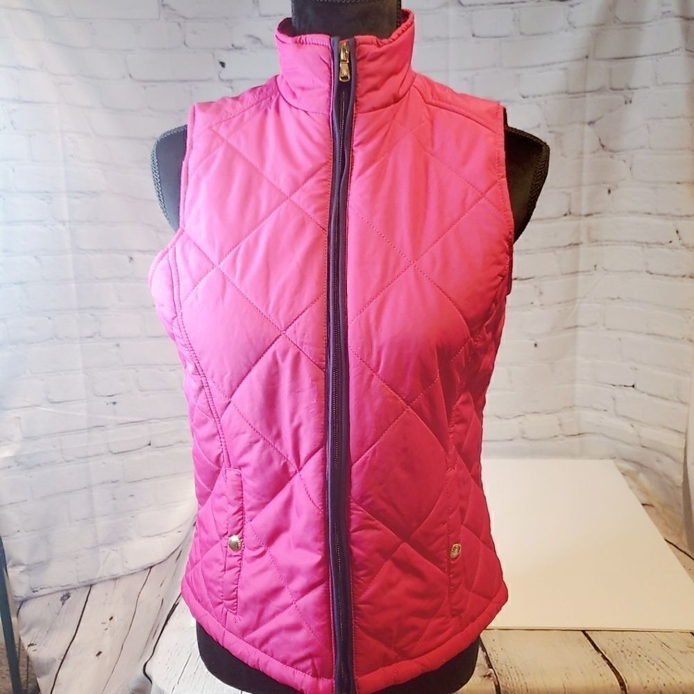 RALPH LAUREN PINK Quilted Vest Sz XS